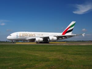 emirates airplane going to saudi arabia