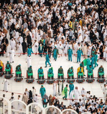 Cleaners ensuring that Hajj and Umrah are clean for Pilgrims