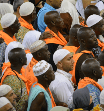 muslim pilgrims performing hajj and umrah