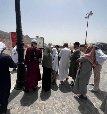 muslims at mount arafat as part of hajj