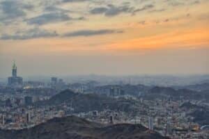 ariel view of city of makkah