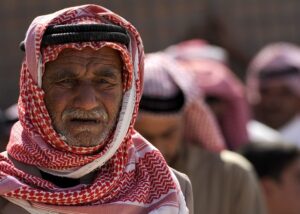 elderly arabian man from arabian tribes