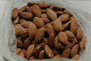 mountain of almonds