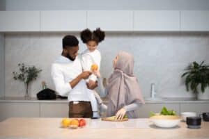 muslim family together and community