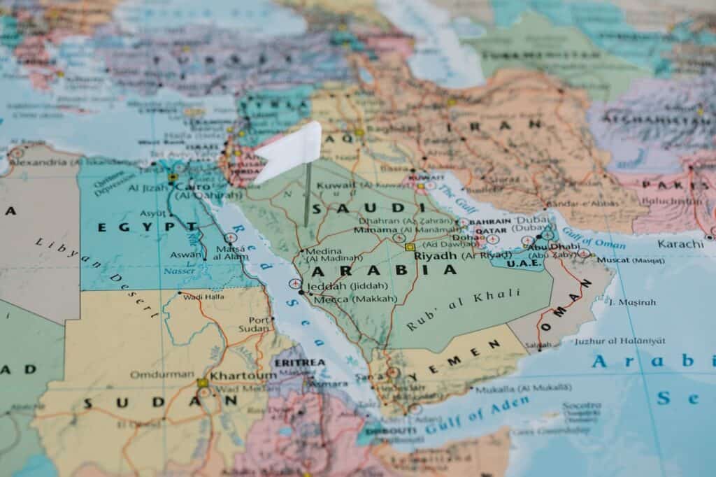 map of Mecca in Saudi Arabia